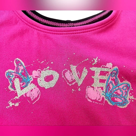 Athletic Works Girl Print sleeveless Stretchy Jumpsuit Comfy Gymnastics Leotard - Picture 3 of 6